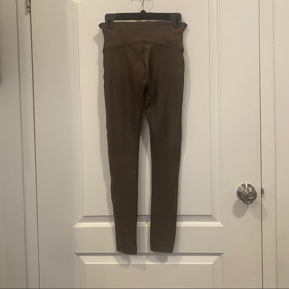 Spanx Faux Leather Leggings in Color Bronze Metal - Picture 5 of 6